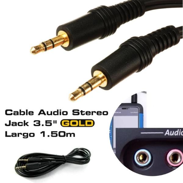 CABLE STEREO A STEREO 3.5 (1 A 1) PARA PARLANTES 1.50 MT